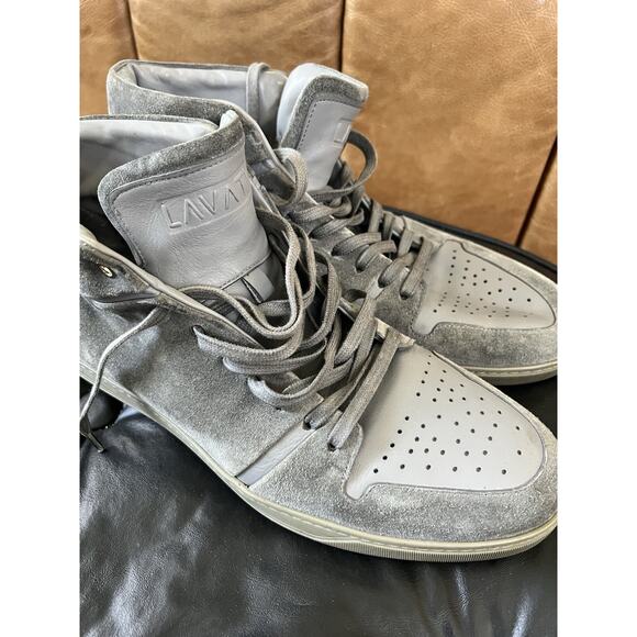 Lavati Gray Italian Leather Sneackers US 11